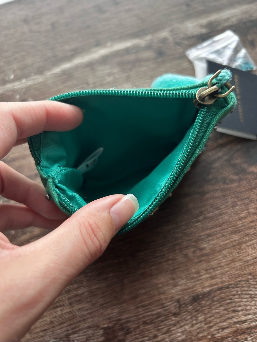 America & Beyond Taurus Beaded Wristlet in Teal - Picture 3 of 3